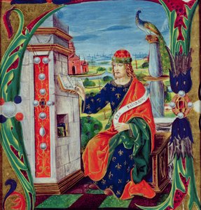 किंग सोलोमन, लोम्बार्डी स्कूल में चित्रण प्रारंभिक &39;ए&39; चित्रण, c.1499-1511 द्वारा एलेसेंड्रो पामपुरीनो