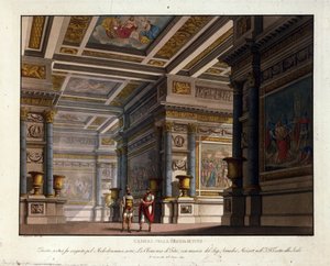 वोल्फगैंग एमेडियस मोजार्ट (1756-1791) द्वारा "ला क्लेमेंस डी टीटो" के लिए एलेसेंड्रो सैनक्विरिको (1777-1849) की दृश्यता 1819 में मिलान में ला स्काला पर चढ़ती है और टीटो के रॉयल पैलेस में कमरे का प्रतिनिधित्व करती है। द्वारा एलेसेंड्रो सैनकिरिको