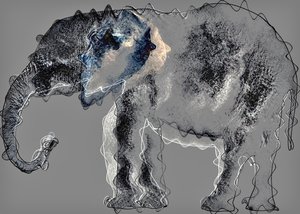 हाथी, 2020, (मिश्रित मीडिया) द्वारा एलेक्स कैमिंकर