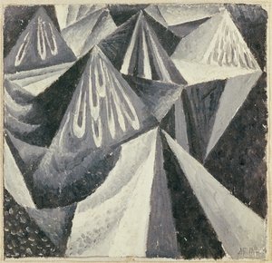 क्यूबो-फ्यूचरिस्ट कम्पोज़िट इन ग्रे एंड व्हाइट, 1916