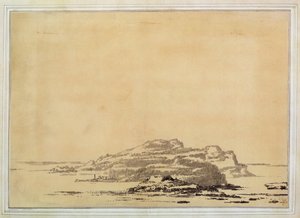 शानदार लैंडस्केप, 1780-85 (कागज पर पेंसिल से धोएं)