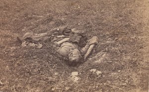 संघि सैनिक [Antietam पर युद्धक्षेत्र पर], सितम्बर 1862। द्वारा अलेक्जेंडर गार्डनर