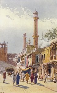 दिल्ली की एक सड़क, जुम्मा मस्जिद की ओर द्वारा अलेक्जेंडर हेनरी हल्लम मरे