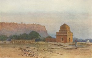 ग्वालियर का किला सूर्योदय से पहले, c1880 1905। द्वारा अलेक्जेंडर हेनरी हल्लम मरे