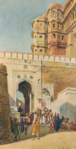 द एसेंट टू द पैलेस, जोधपुर, c1880 1905।