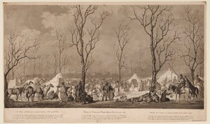 मार्च 1814, 1814 को पेरिस में एवेन्यू डेस चैंप्स-एलेसीस में कोसैक्स का बीवैक