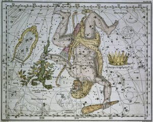 हरक्यूलिस, &39;ए सेलेस्टियल एटलस&39;, पब से। 1822 में द्वारा अलेक्जेंडर जैमीसन