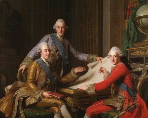 राजा गुस्ताव III स्वीडन और उसके भाइयों से। 1771 द्वारा अलेक्जेंडर रोजलिन