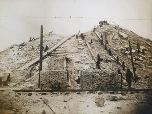 पैलेस ऑफ द सोवियट्स के निर्माण के लिए जगह की तैयारी, सीए 1931। द्वारा अलेक्जेंडर टिमोफीविच लेबेदेव