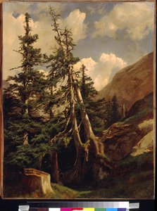 कैलमे, अलेक्जेंड्रे (1810-1864) द्वारा पहाड़ों में प्राथमिकी। कैनवास पर तेल, आयाम: 68,5x53. स्टेट ए। पुश्किन म्यूजियम ऑफ फाइन आर्ट्स, मॉस्को द्वारा अलेक्जेंड्रे कैलामे