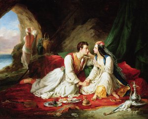 बाइडेन के रूप में डॉन जुआन, हाइडे के साथ, 1831 द्वारा अलेक्जेंड्रे कॉलिन