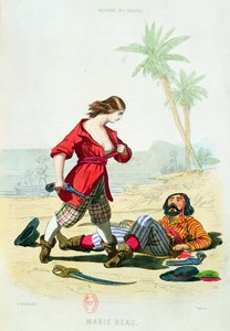 पी। क्रिश्चियन द्वारा &39;हिस्टॉयर डेस पाइरेट्स&39; से मैरी रीड (d.1720), ए। कैटेल द्वारा उत्कीर्ण, 1852 द्वारा अलेक्जेंड्रे डेबेल