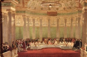 नेपोलियन बोनापार्ट (1769-1821) और मैरी-लुईस डे हैब्सबर्ग-लोरेन (1791-1847) की शादी के लिए भोज 1810 द्वारा अलेक्जेंड्रे डुफे