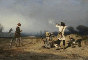 पक्षी शिकार, 1830 द्वारा अलेक्जेंड्रे गेब्रियल डिकैम्प्स