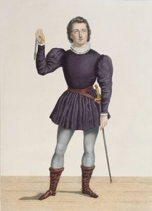 थियेटर डे ला पोर्टे सेंट-मार्टिन (रंग उत्कीर्णन) में वाल्टर स्कॉट (1771-1832) द्वारा फ्रेडरिक लेमिट्रे (1800-76) को एजार्ड के रूप में &39;ला मंगेतर डे लेम्मरूर&39; में। द्वारा अलेक्जेंड्रे लाचूची