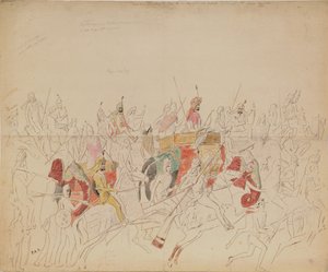 पंजाब के महाराजा शेर सिंह और उनका दरबार, 1846 द्वारा अलेक्सी दिमित्रिविच साल्टीकोव
