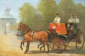 मैजेस्टीज़ ड्राइंग रूम, हाइड पार्क कॉर्नर, 1853 से लौटते हुए द्वारा अल्फ्रेड चैंट्रे कॉर्बोल्ड