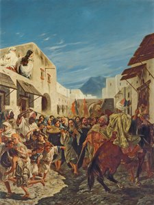 टेटुआन की सड़कों में यहूदी संगीतकार, c.1858