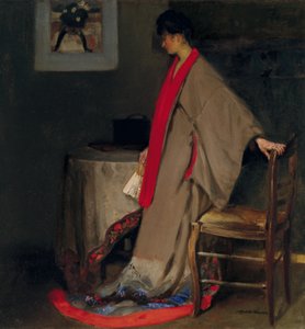 किमोनो में युवा महिला, c.1901