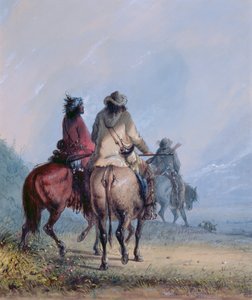 बीवर हंट, 1837 के लिए ट्रैपर्स (wc und gouache on paper)