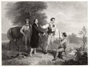 अशर बी। डूरंड के बाद मेजर आंद्रे का कब्जा, c.1846 (उत्कीर्णन) द्वारा अल्फ्रेड जोन्स
