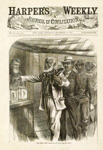 द फर्स्ट वोट, पब। हार्पर्स वीकली, 1867