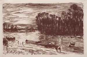सेंट-मैमेस के पास, 1896 में लोइंग बैंक। द्वारा अल्फ्रेड सिसली