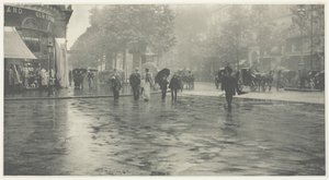 बुलेवार्ड, पेरिस, 1894 पर एक गीला दिन, मुद्रित सी। 1897. द्वारा अल्फ्रेड स्टिग्लिट्ज़