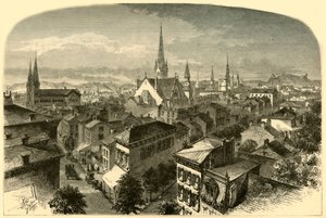 सिनसिनाटी, कार्लिस्ले होटल से दृश्य, 1874।