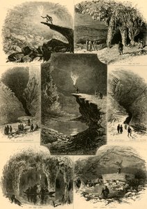 मैमथ केव में दृश्य, 1874।