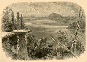 स्टैंड रॉक, विस्कॉन्सिन नदी पर, 1874।