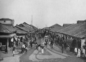 नेटिव क्वार्टर, कोलंबो में ठेठ स्ट्रीट सीन, c1890, 1910