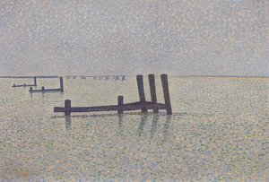 Nieuwpoort में इंग्लिश चैनल। 1889 के आसपास
