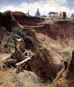 बजरी का गड्ढा, किंग्स क्रॉस (कागज पर पानी के रंग का) द्वारा अल्फ्रेड विलियम हंट