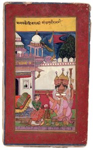 मलकोस की कंभवती रागिनी, 1591 (कागज पर अपारदर्शी शौचालय और सोना) द्वारा अली और हातिम हुसैन