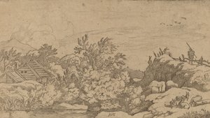 एक पहाड़ी पर बकरी का झुंड, शायद c. 16451656. द्वारा एलर्ट वैन एवरडिंगन
