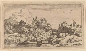 एक पहाड़ी पर बकरी का झुंड, शायद c. 16451656. द्वारा एलर्ट वैन एवरडिंगन