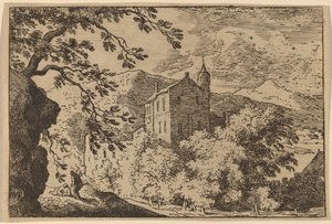 बुर्ज वाला बड़ा घर, शायद c. 16451656. द्वारा एलर्ट वैन एवरडिंगन
