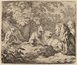 रेनार्ड टेल्स ए स्टोरी ऑफ़ हिडन ट्रेज़र, शायद c. 16451656. द्वारा एलर्ट वैन एवरडिंगन