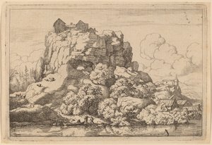 एक ऊंची चट्टान के तल पर नदी, शायद c. 16451656. द्वारा एलर्ट वैन एवरडिंगन