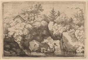 फटी चट्टान के नीचे स्किफ, शायद c. 16451656. द्वारा एलर्ट वैन एवरडिंगन