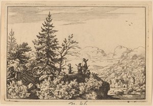एक पहाड़ी पर दो आदमी, शायद c. 16451656. द्वारा एलर्ट वैन एवरडिंगन