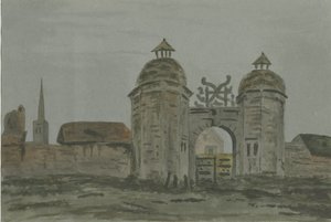 हम्सटाल रिडवेयर हॉल - पोर्टर्स "लॉजेस: वाटर कलर पेंटिंग, एनडी [1824-1882] द्वारा एलेन एडवर्ड एवरिट