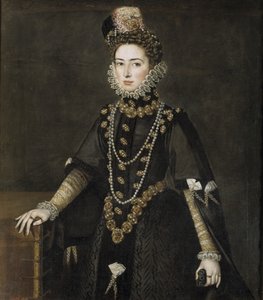 1567-1597, 1584-1585 स्पेन के इन्फेंटा कैथरीन मिशेल का पोर्ट्रेट द्वारा अलोंसो सांचेज़ कोएलो