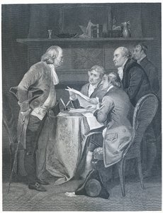 1776, 1859 में स्वतंत्रता की घोषणा का प्रारूपण द्वारा अलोंजो चैपल