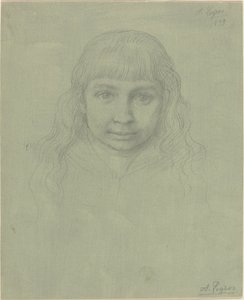 एक बच्चे का सिर, 1893। द्वारा अल्फोंस लेग्रोस