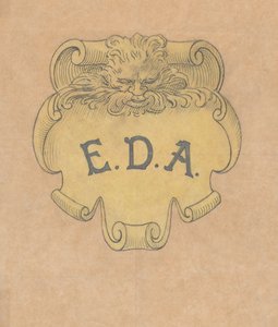 एडवर्ड डी. एडम्स, सीए के लिए कांस्य नेम प्लेट के लिए अध्ययन। 1892. द्वारा अल्फोंस लेग्रोस