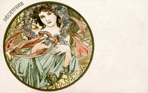 'दिसंबर', 1900 द्वारा अल्फोंस मुचा