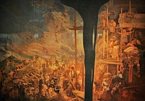 निकोलस Zrinsky द्वारा स्लैग के खिलाफ स्किग की रक्षा द स्लाव एपिक द्वारा अल्फोंस मुचा