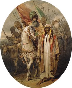 अरब वारियर्स एडवांसिंग, 1855 द्वारा अमादेओ प्रीज़ियोसिक
